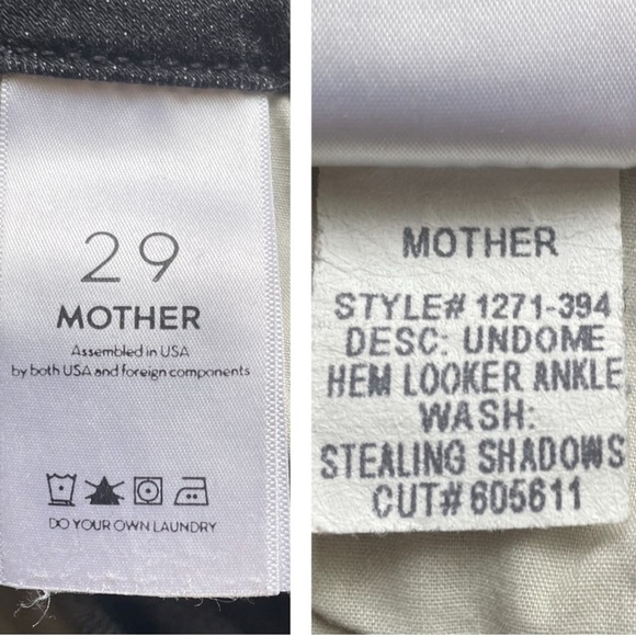 Mother The Undone Hem Looker Ankle Stealing Shadows Distressed ALTERED 28 - Picture 13 of 16